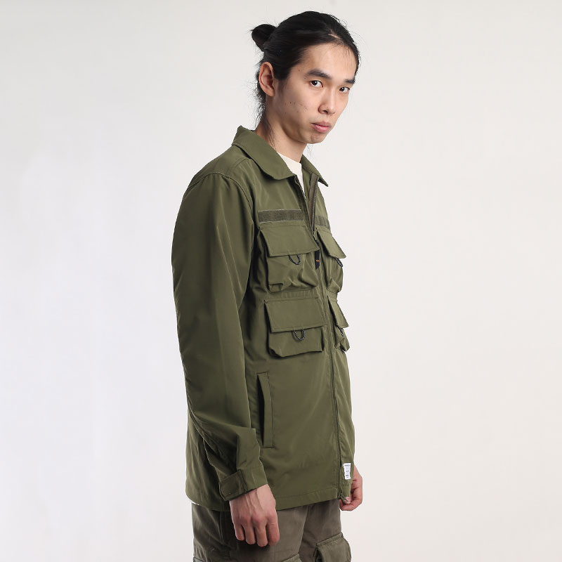 мужская зеленая куртка Alpha Industries Nylon Cargo Shirt Jacket MJN53000C1-green - цена, описание, фото 3